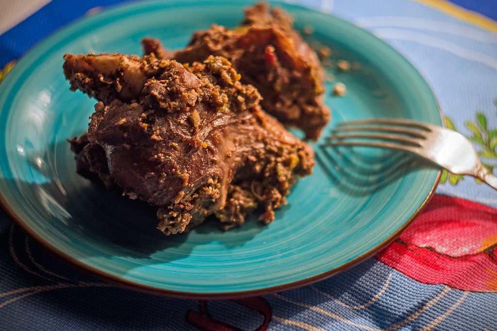 Баранина с орехами