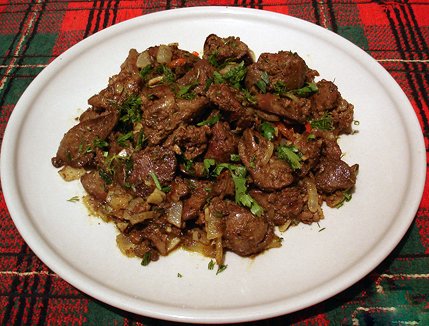 Куриные желудочки по-абхазски