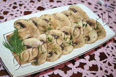 Оригинальная закуска из шампиньонов