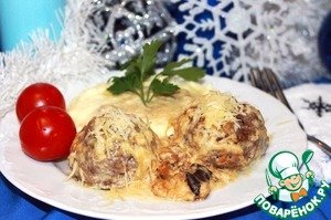 Тефтели в сливочно-грибном соусе