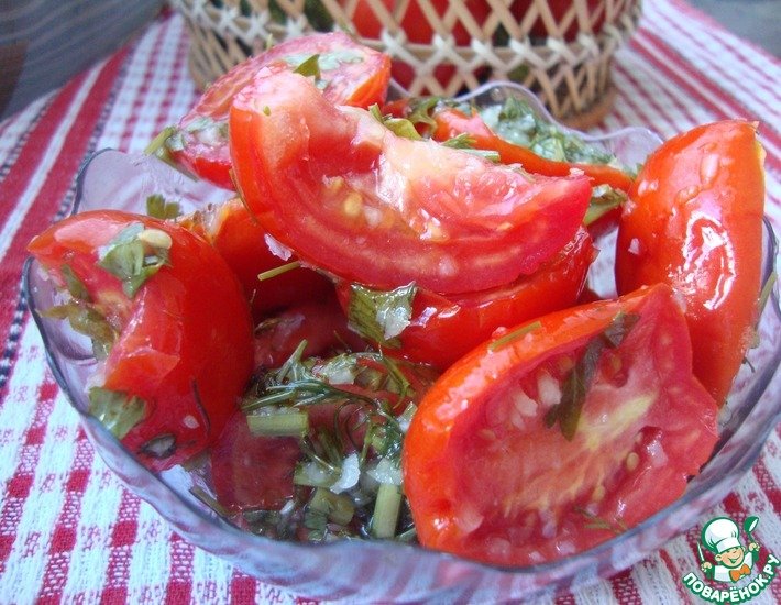 Пряные помидоры по-корейски